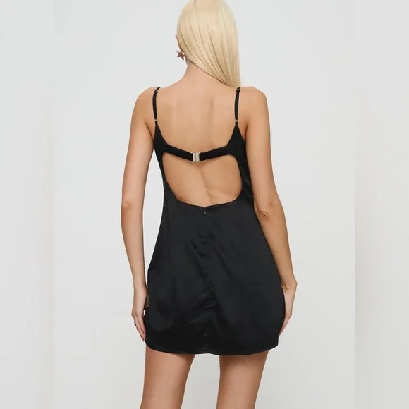 New with Tags Princess Polly Fabulous Mini Dress Black/White Size: 8 - Picture 3 of 11